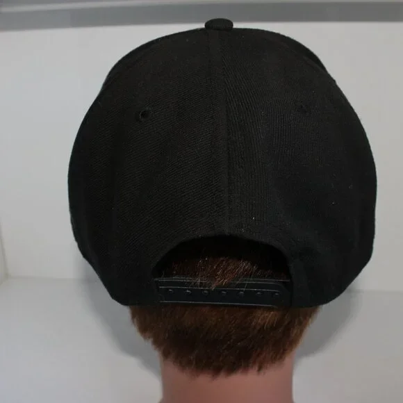 New Era 100% Polyester Black TA/FB Baseball Cap Hat One Size Adjustable Snapback - Picture 3 of 9